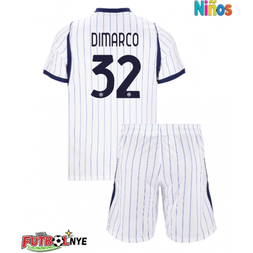 Camiseta Inter Milan Federico Dimarco #32 Visitante Equipación para niños 2026-27 manga corta (+ pantalones cortos)